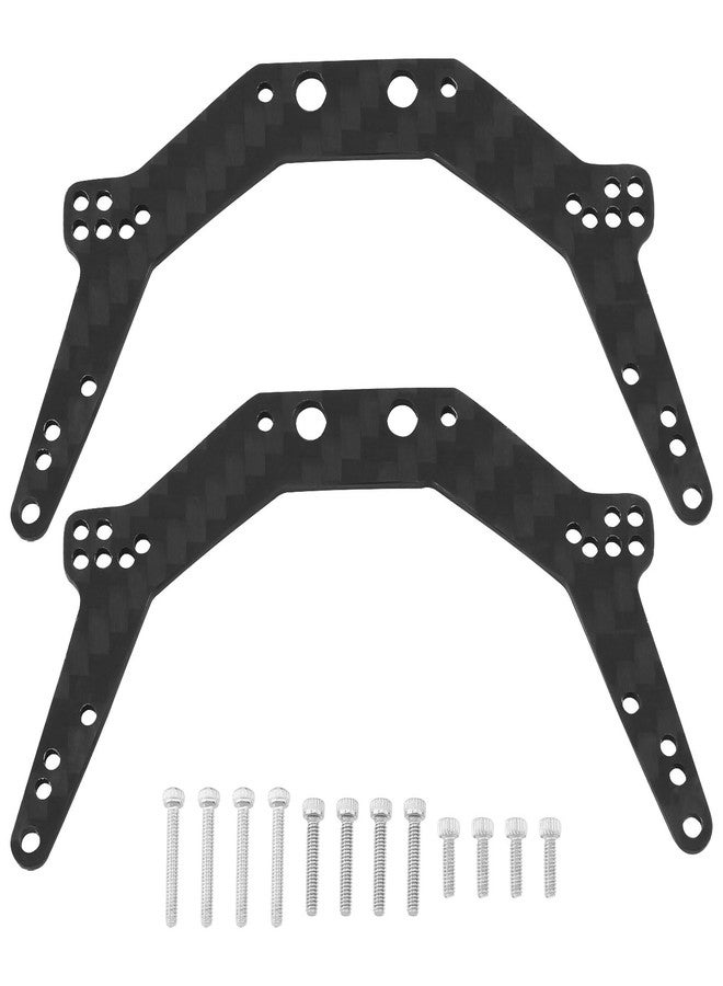 ECSiNG 1 Set Carbon Fiber Chassis Side Plates Girder Rails Upgrade Part Compatible with Axial AX24 1/24 RC Crawler, Left and Right - Image 1